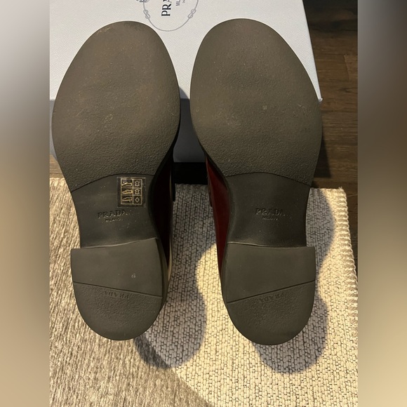 Prada Burgundy Loafers - Picture 2 of 5